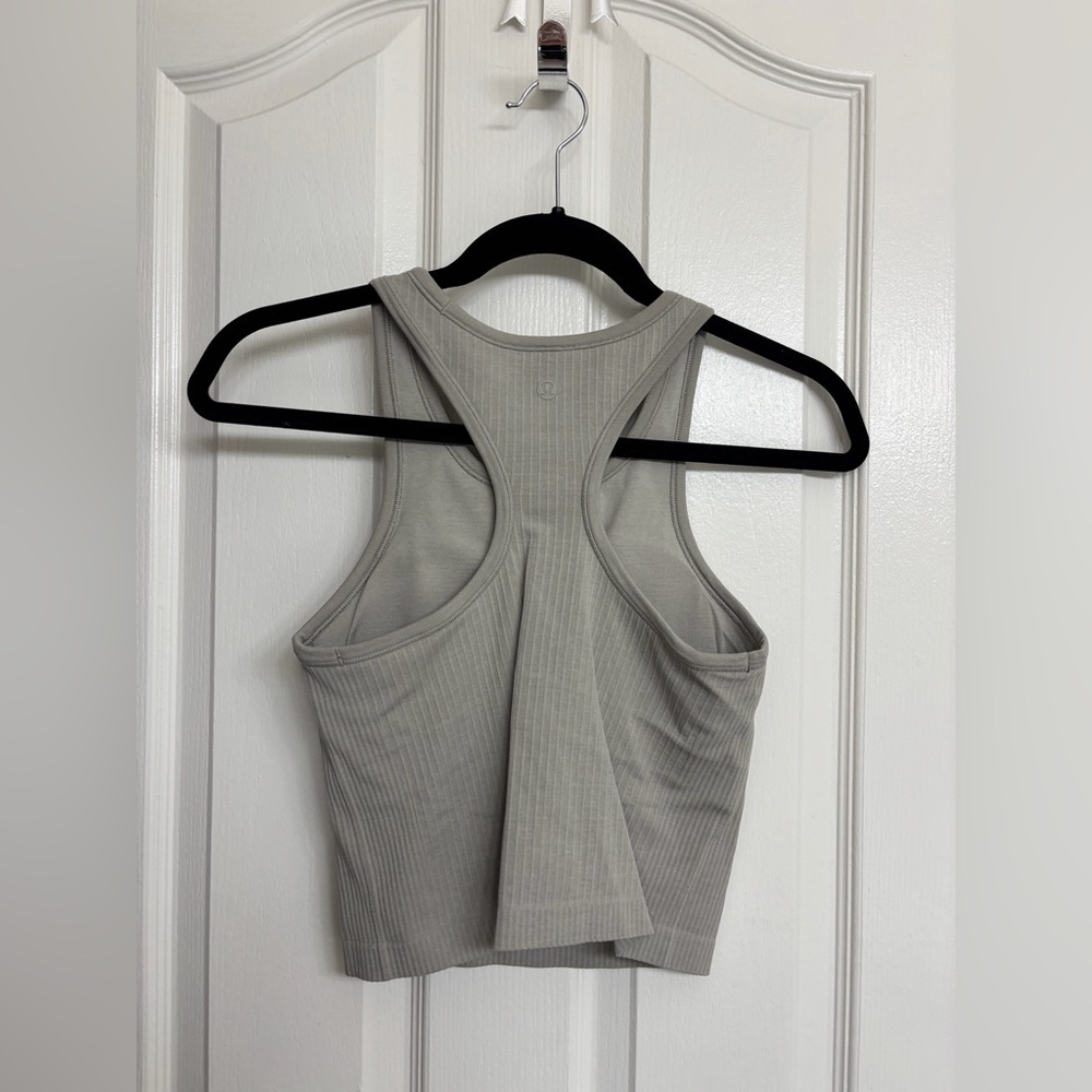 Lululemon Ebb to Street Cropped Racerback Tank
Light Support, B/C Cup - Gray - Picture 3 of 6